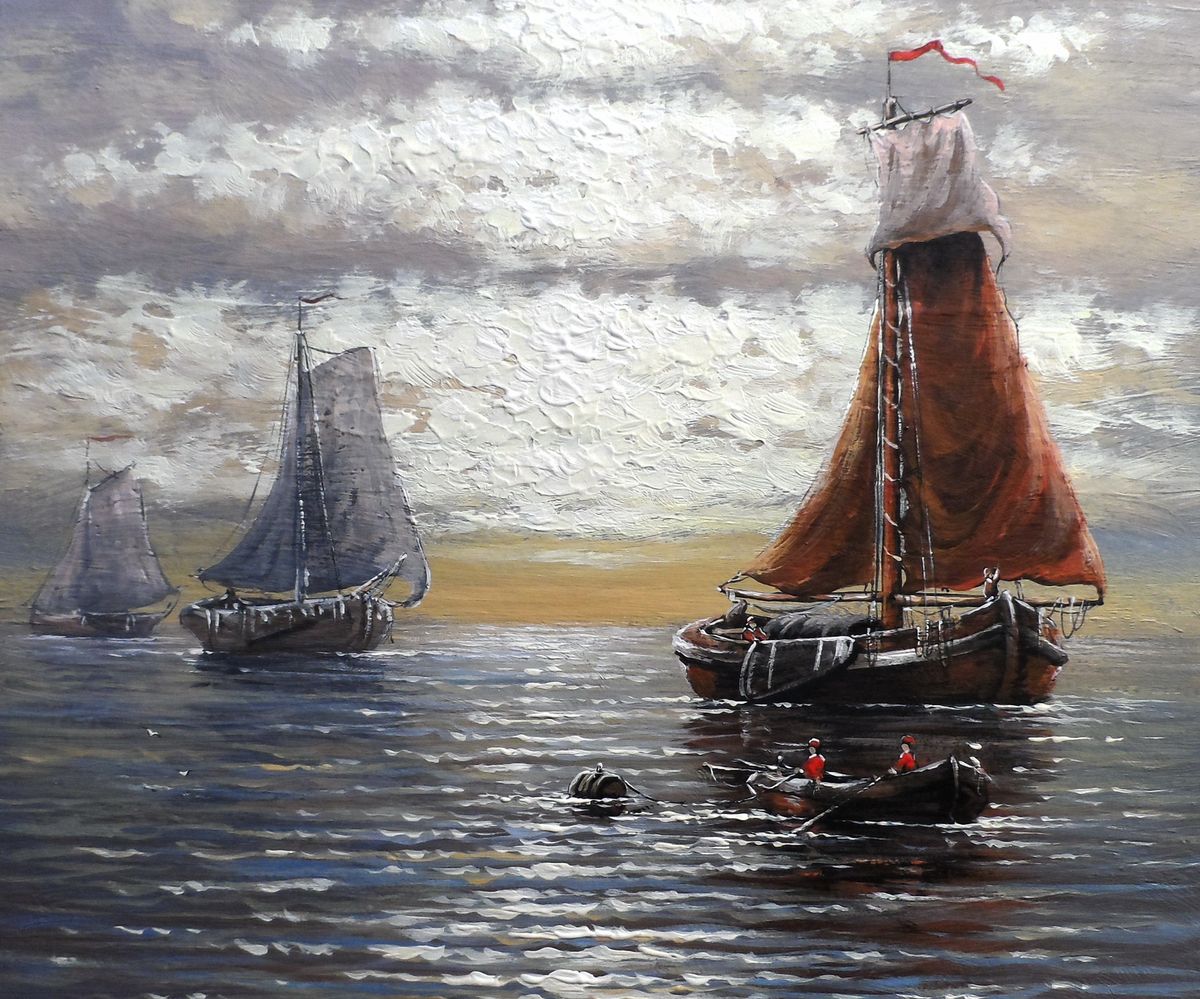 Лодки в море 001