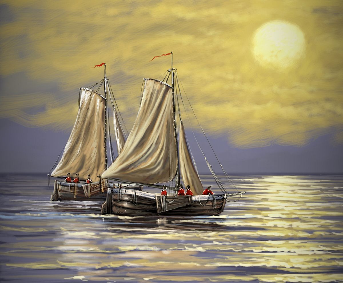 Лодки в море 003
