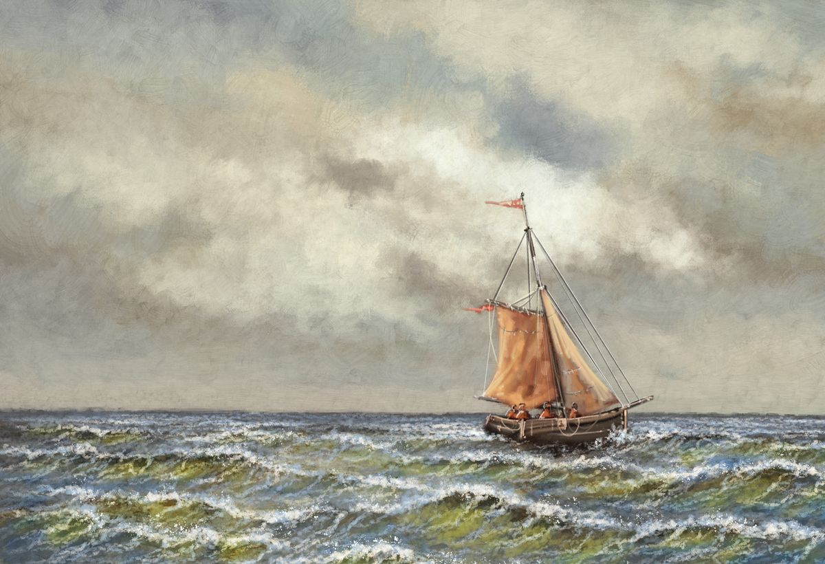 Лодки в море 015