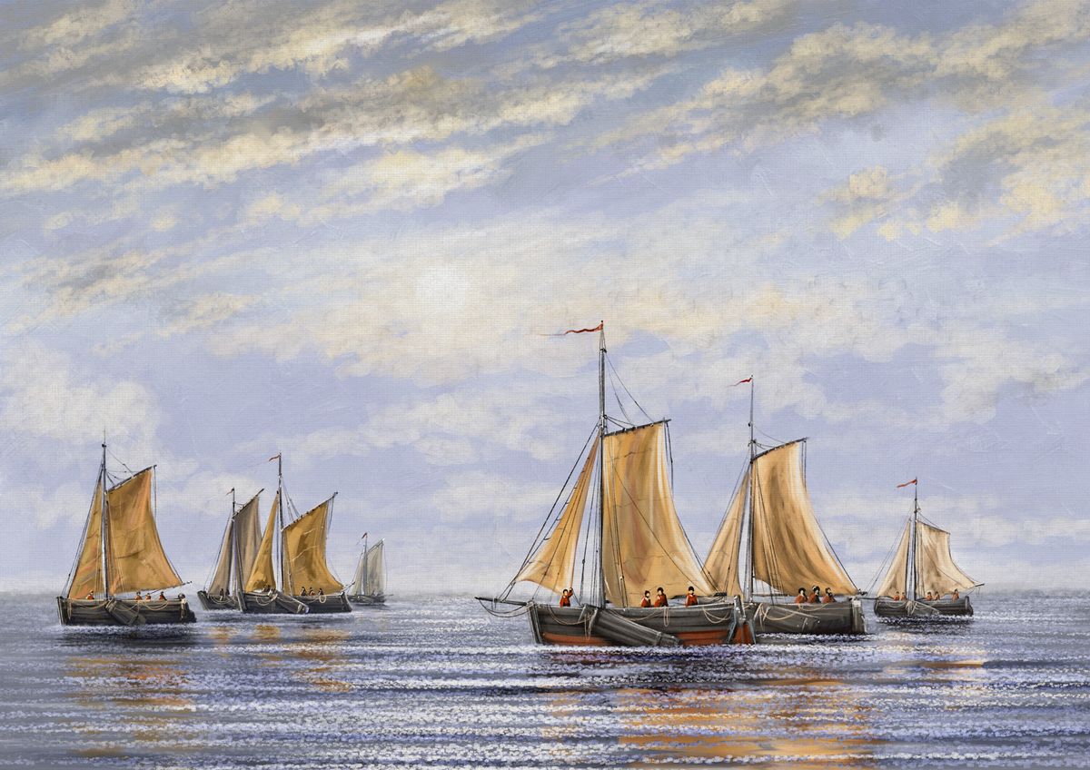 Лодки в море 059
