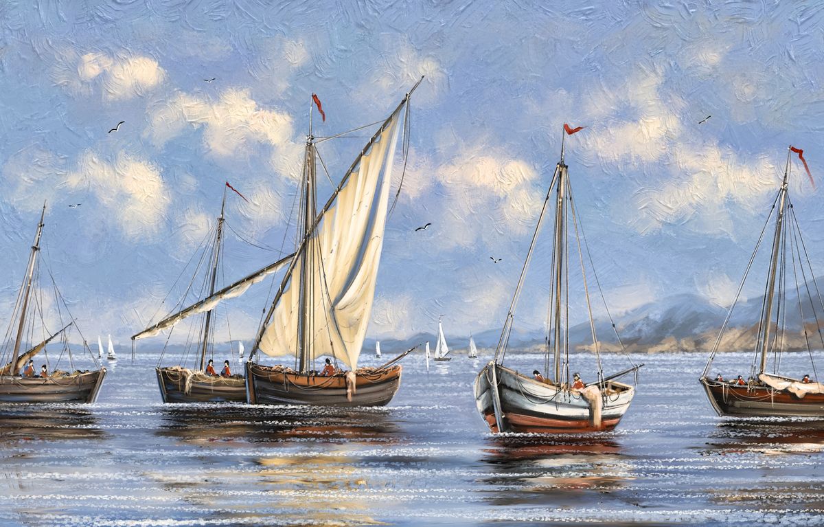 Лодки в море 060